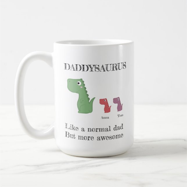 Taza De Café Daddysaurus padre Mug (Izquierda)