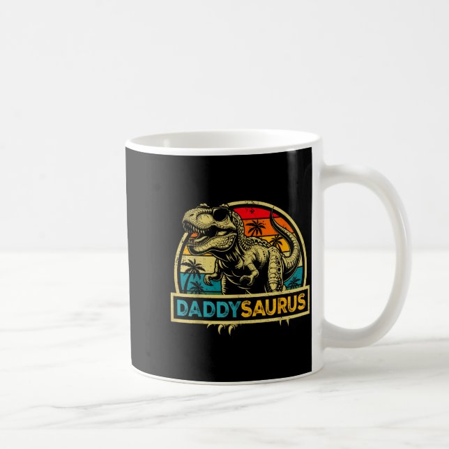 Taza De Café Daddysaurus T Rex Dinosaur Daddy Saurus Family Mat (Derecha)