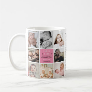 Taza De Café "Daddyy & Me" primer tazón de Collage de fotos del