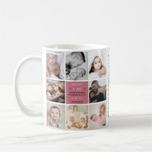 Taza De Café "Daddyy & Me" primer tazón de Collage de fotos del