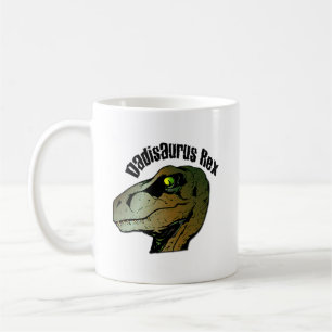 Taza De Café Dadisaurus Rex: Café doble impreso Mug