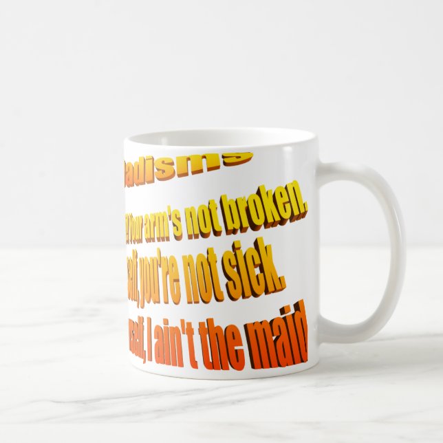 Taza De Café Dadisms, lo fija usted mismo (Derecha)
