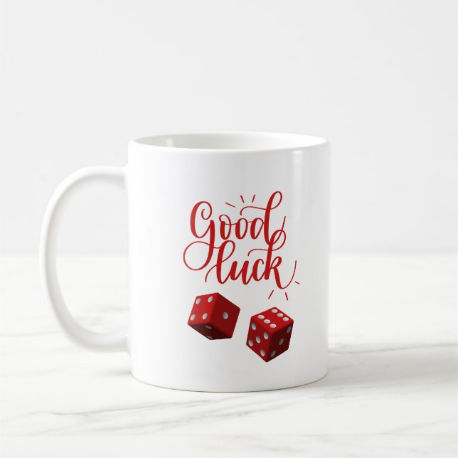 Taza De Café dados de día afortunado (Izquierda)