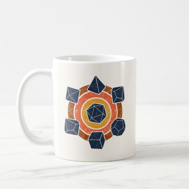 Taza De Café Dados RPG con problemas de Retro 80 (Izquierda)