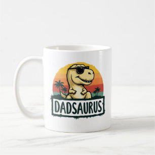 Taza De Café Dadsaurus Dinosaur Papa Dad Saurus Día del Padre
