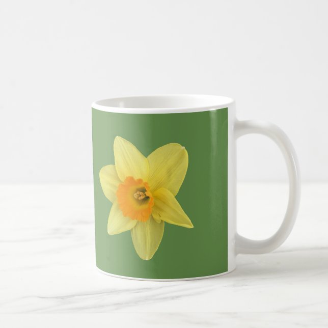Taza De Café Daffodil de primavera amarilla (Derecha)