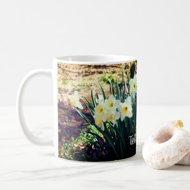 Taza De Café Daffodils de Brook Personalizado (Con donut)