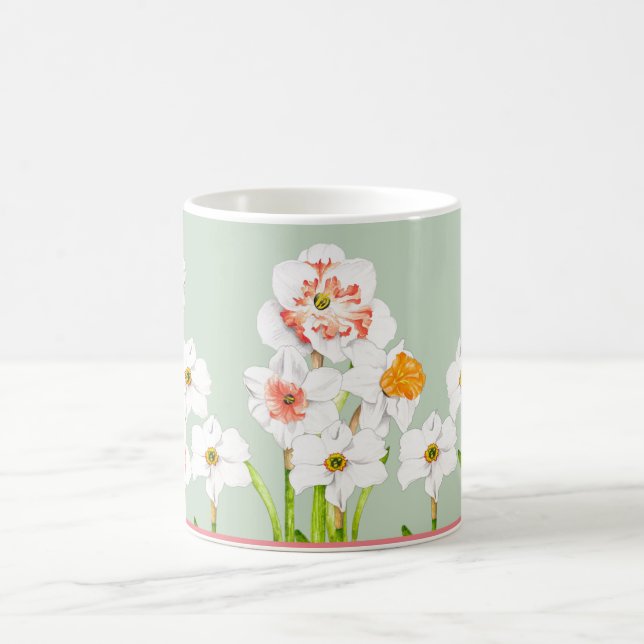 Taza De Café Daffodils sobre un Mug (11 oz.) (Centro)