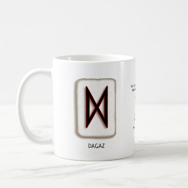 Taza De Café Dagaz RuneStone Mug (Izquierda)