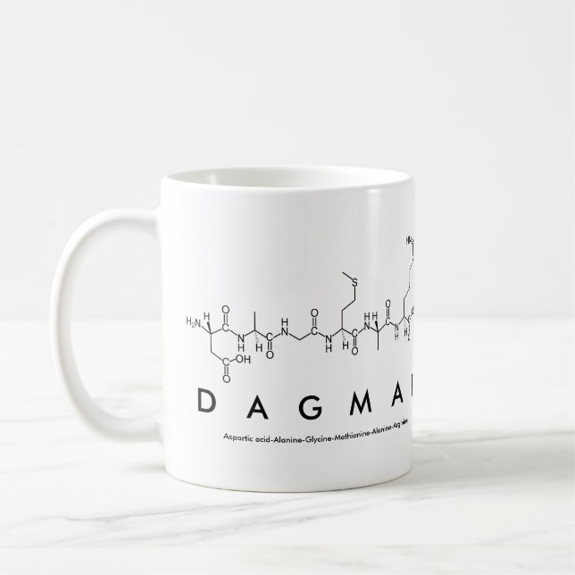 Taza De Café Dagmar peptide nombre mug (Izquierda)