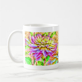 Taza De Café Dahlia Gift de acuarela digital