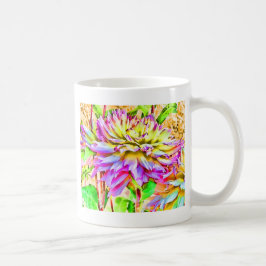 Taza De Café Dahlia Gift de acuarela digital