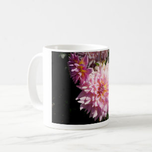 Taza De Café Dahlia Rosa y Naranja – Fotografía de Arte Fino