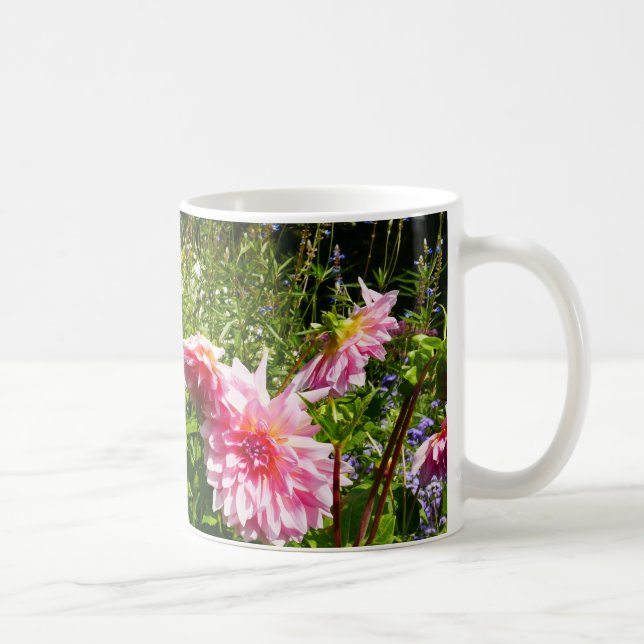 Taza De Café Dahlias rosadas (gota de Otto) (Derecha)