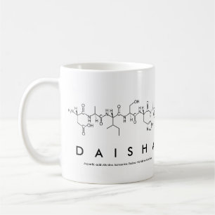 Taza De Café Daisha peptide nombre mug