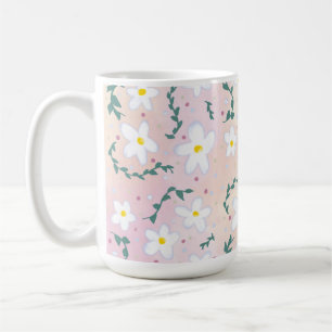 Taza De Café Daisies acuarela