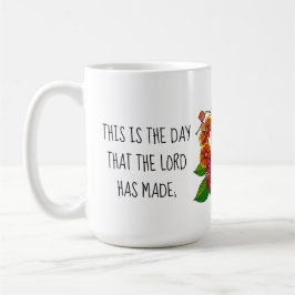 Taza De Café Daisies con verso pintado de salmo 118:24