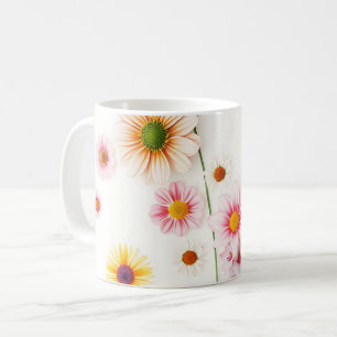 Taza De Café Daisies de color de agua suave Delfinos