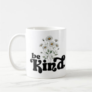 Taza De Café Daisies de época con cita - Sé amable