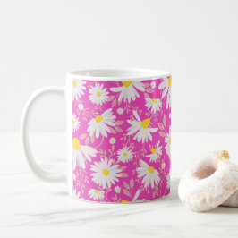 Taza De Café Daisies de primavera-rosado