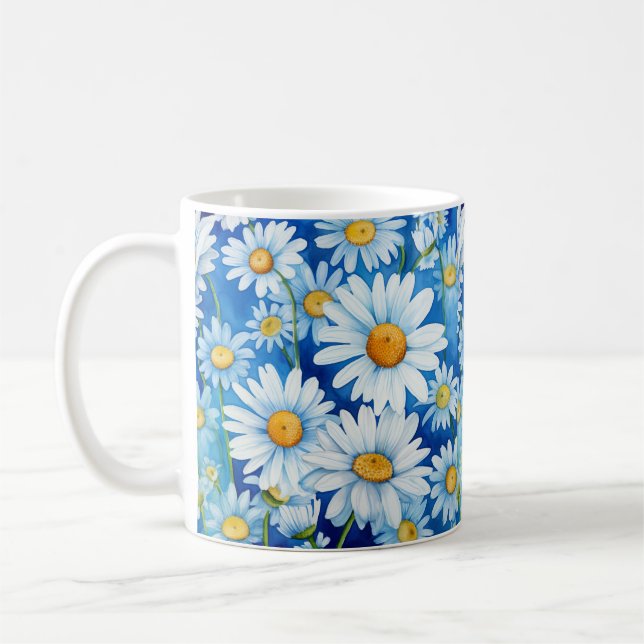 Taza De Café Daisies en azul (Izquierda)
