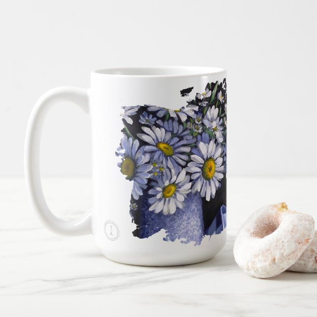 Taza De Café Daisies flower Let your dream blossom mug (Con donut)