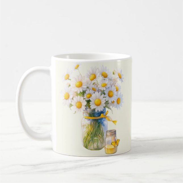Taza De Café Daisies y miel para ti (Izquierda)
