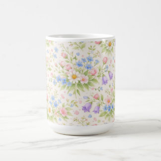 Taza De Café Daisy, Bellflower & Blue Blossom Botánico