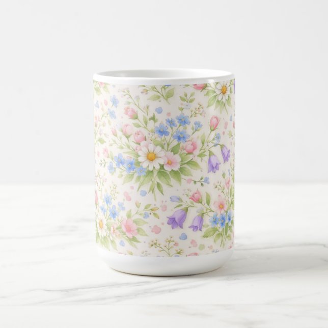 Taza De Café Daisy, Bellflower & Blue Blossom Botánico (Centro)