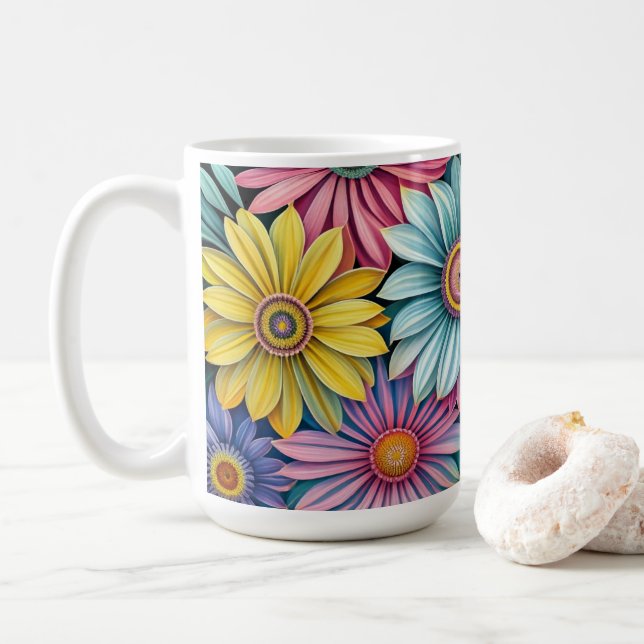 Taza De Café Daisy Blossoms Coffee Mug (Con donut)