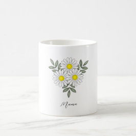 Taza De Café Daisy Bundle Personalizado Text Mug