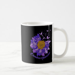 Taza De Café Daisy Butterfly Púrpura Cinta de sobredosis Concie