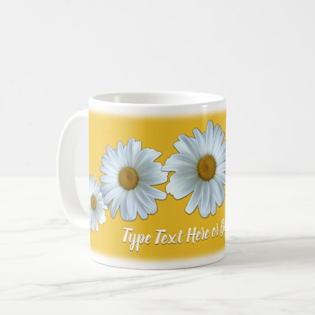 Taza De Café Daisy Candles Personalizado Daisy Flowers Candle (Anverso izquierdo)