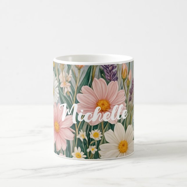 Taza De Café Daisy Dreamscape Personalizado (Centro)