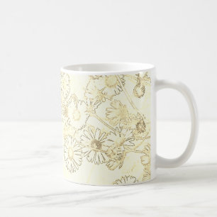 Taza De Café Daisy en crema y café blanco Mug