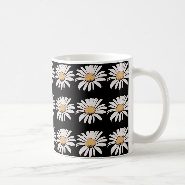 Taza De Café Daisy (flor) - Blanco Mug Blanco clásico de 11 onz (Derecha)