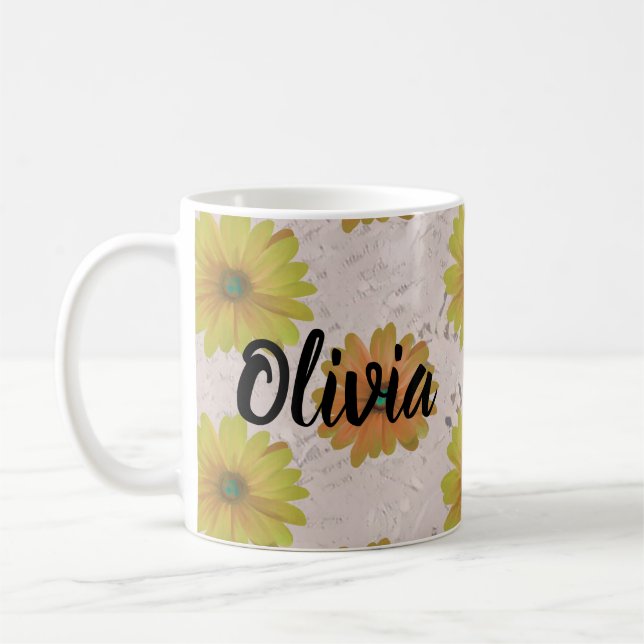 Taza De Café Daisy floral bouquet (Izquierda)