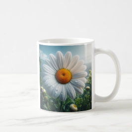 Taza De Café Daisy Floral White