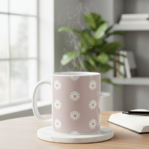 Taza De Café Daisy Flower Mug, Daisy Flower Mug, Custom Daisy 