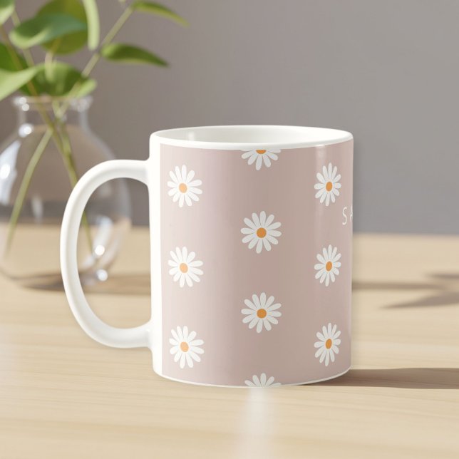 Taza De Café Daisy Flower Mug, Daisy Flower Mug, Custom Daisy  (Subido por el creador)