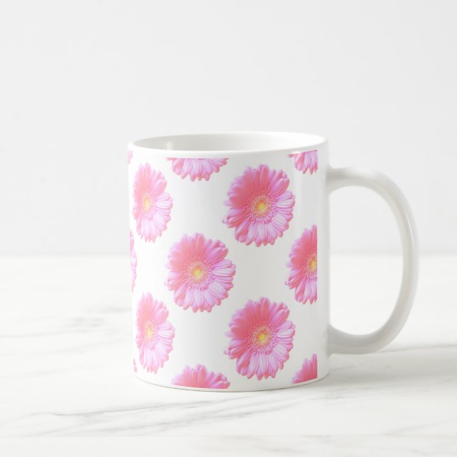 Taza De Café Daisy gerbera rosa claro (Derecha)