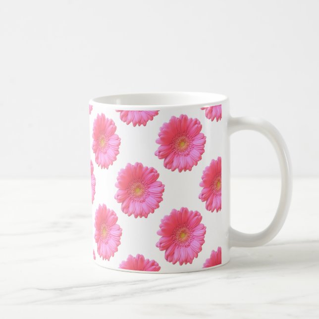 Taza De Café Daisy gerbera rosada (Derecha)