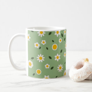 Taza De Café DAISY GREEN - Daisy Floral Mug