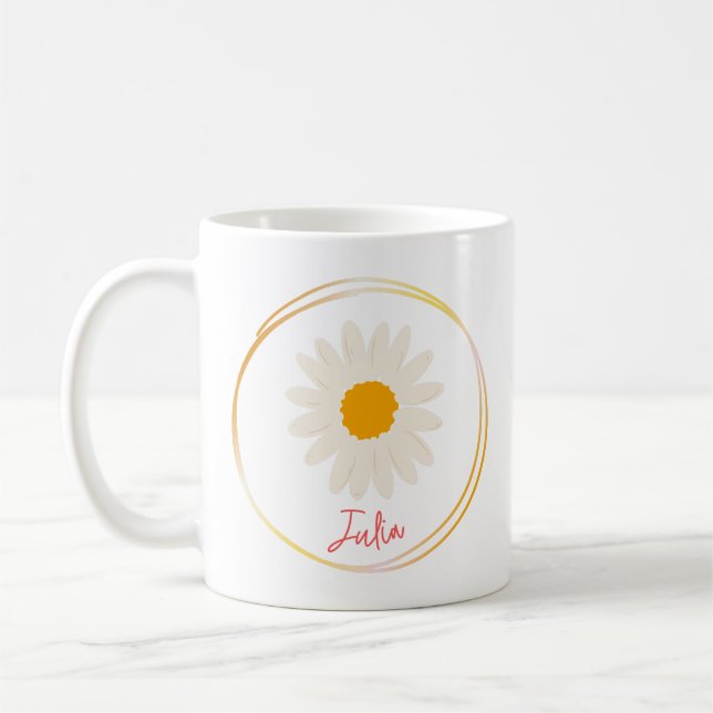 Taza De Café Daisy Mug Gift personalizado (Izquierda)