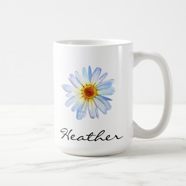Taza De Café Daisy Personalizado Hermoso (Derecha)