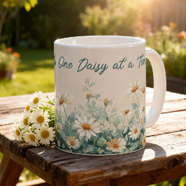 Taza De Café Daisy Spring Floral Teacher Appreciation Script