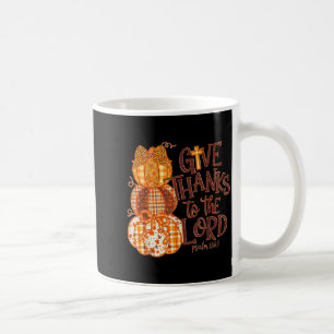 Taza De Café Dale Gracias Al Señor Calabaza Otoño Cristiano Tha