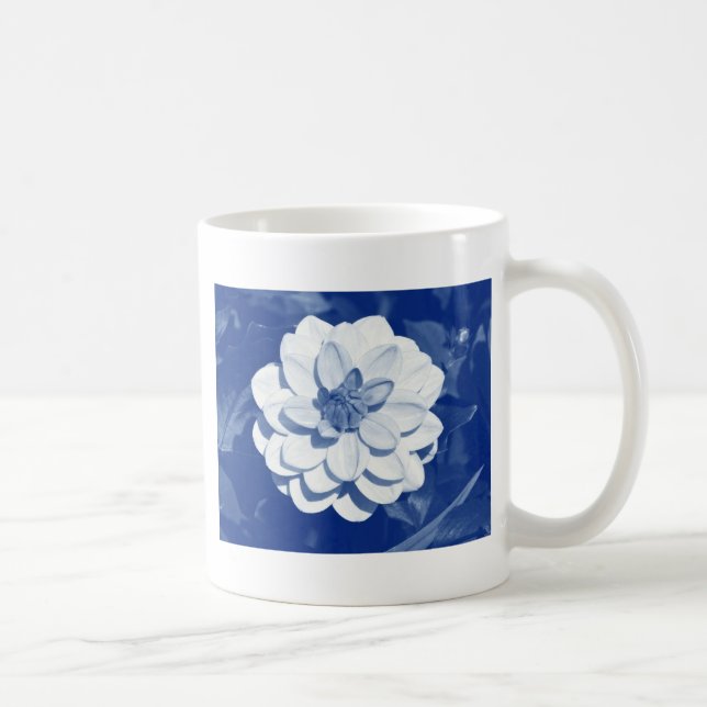 Taza De Café Dalia - Cianotipia digital (Derecha)