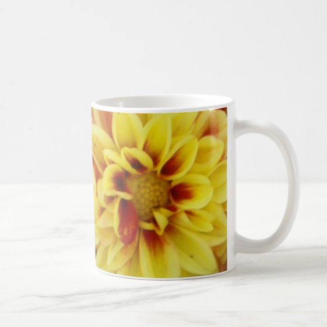 Taza De Café Dalias brillantes (Derecha)