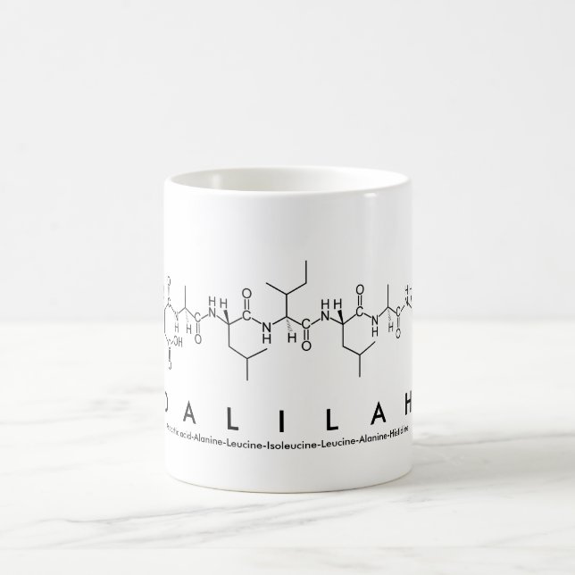 Taza De Café Dalilah peptide nombre mug (Centro)